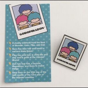 Sanrio Goropikodon Friend of the Month Pin With Story Card June 2017 New in Pkg